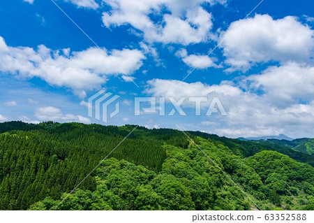 Fresh green season Sunny Takachiho Gorge Beautiful fresh green landscape Fresh green season Japan Fresh green season Sunny Takachiho Gorge Beautiful fresh green landscape Fresh green season Japan 63352588
