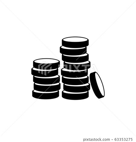 Stack of Coins, Money Flat Vector Icon - Stock Illustration [63353275 ...