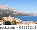 Korcula old town and Adriatic sea 63355214