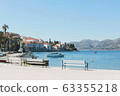 Bench overlooking the Adriatic Sea 63355218