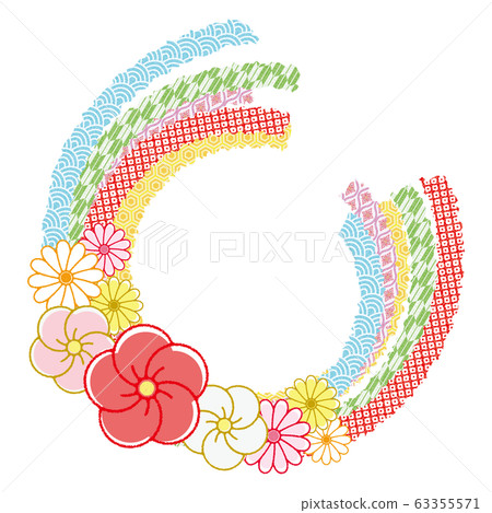 菊花和梅花日本模式束 63355571