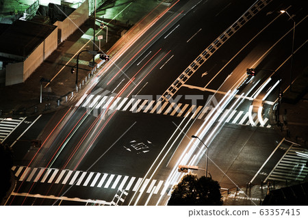 Yokohama, Minato Mirai traffic at night Yokohama, Minato Mirai traffic at night 63357415