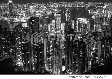 太平山頂的香港夜景 太平山頂的香港夜景 63357458