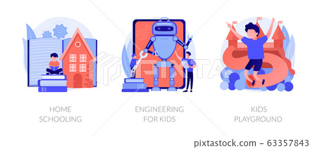 Kids education and development vector concept metaphors Kids education and development vector concept metaphors 63357843