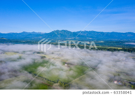 Aerial view of foggy day 63358041