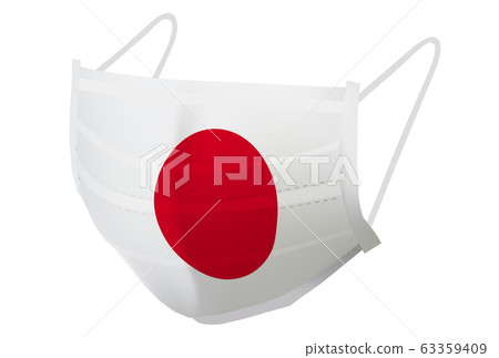 Japan mask flag icon Japan mask flag icon 63359409