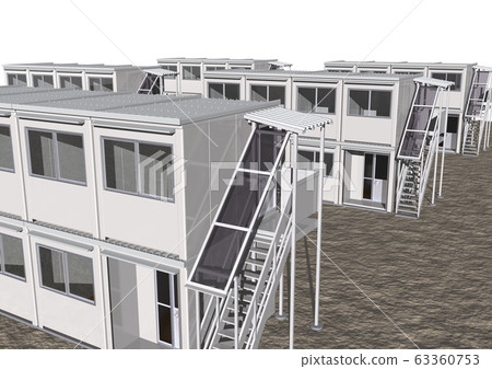 Prefabricated temporary housing 63360753