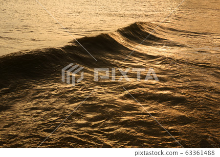Sea surface wave evening Sea surface wave evening 63361488