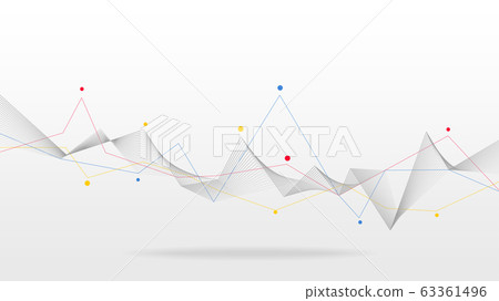 Wireframe sound wave abstract background 63361496