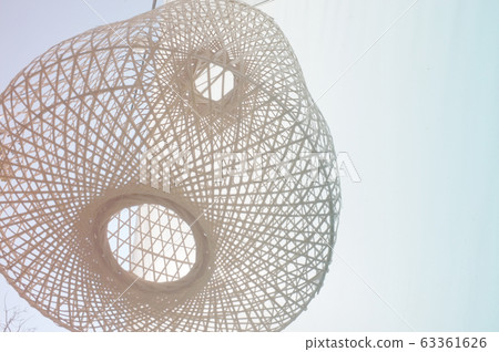 Awning over blue sky. Sky and clouds view from Awning over blue sky. Sky and clouds view from 63361626