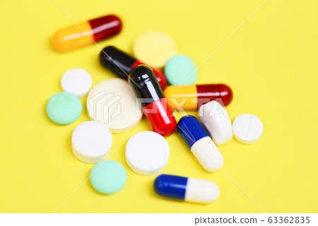 Capsule pill - Many colorful assorted 63362835