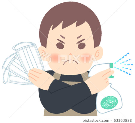 Men fighting virus Men fighting virus 63363888