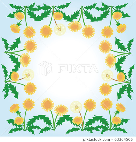 Dandelion spring flower background copy space 63364506