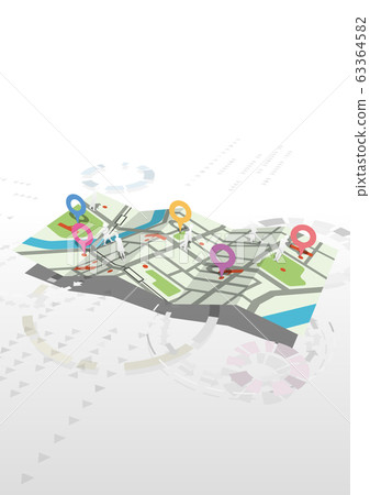 矢量圖設計ai eps地圖圖像標記標記城市剪影 矢量圖設計ai eps地圖圖像標記標記城市剪影 63364582