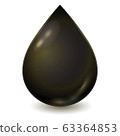 Vector brown drop of crude or petrol isolated on 63364853