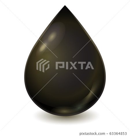 Vector brown drop of crude or petrol isolated on 63364853