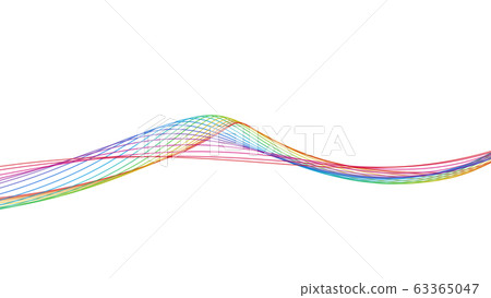7 color wave background lines - Stock Illustration [63365047] - PIXTA