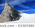Glacier with rocks in Austria with snow and blue sky 63365880