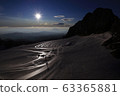 Glacier with rocks in Austria with snow and blue sky 63365881
