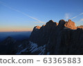 Glacier with rocks in Austria with snow during sunrise 63365883