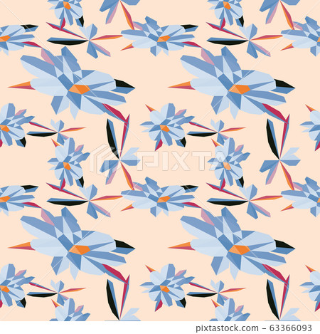 seamless pattern with flowers and leaves hohloma seamless pattern with flowers and leaves hohloma 63366093
