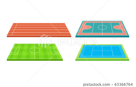 Playing Fields for Sport Games Like Football Vector Set Playing Fields for Sport Games Like Football Vector Set 63366764