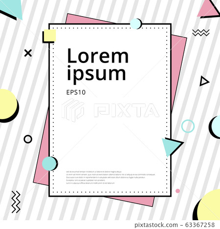 Template cover brochure trendy chaotic flat Template cover brochure trendy chaotic flat 63367258