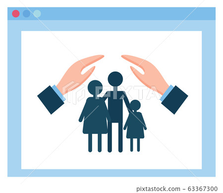 Health or Medical Insurance, Hands Protect Family 63367300