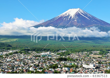 Yamanashi Prefecture Fujiyoshida City and Mt.Fuji Yamanashi Prefecture Fujiyoshida City and Mt.Fuji 63367513