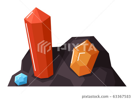 Colorful Gemstones in Quarry, Precious Stones Mine 63367583