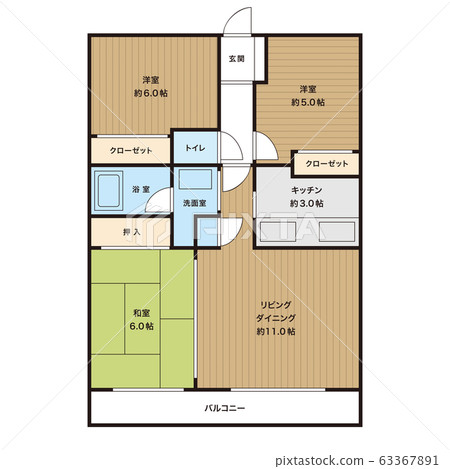 Floor plan Residential apartment Apartment image 63367891