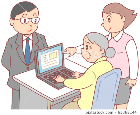 Computer classroom for the elderly 63368144