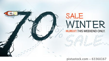 Winter Sale Banner, 70% Off 63368167