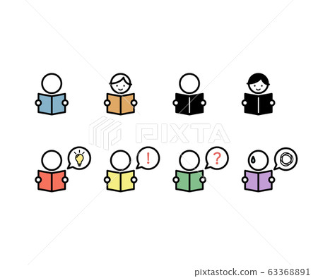 Studying icon / reading / learning / vector / illustration 63368891