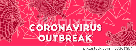 Coronavirus futuristic glowing vector 3d mesh cell Coronavirus futuristic glowing vector 3d mesh cell 63368894