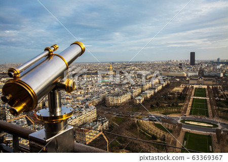 View of Paris city from Eiffel Tower 63369367