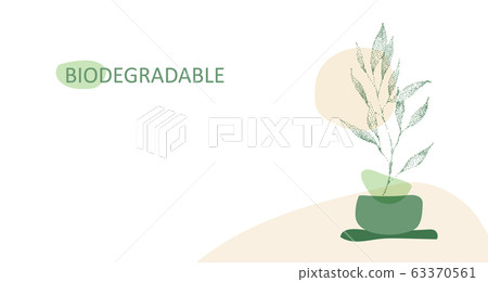 biodegradable Icon logo. Background concept design. recycle Symbol logo illustration. Organic vector eco emblem. 63370561