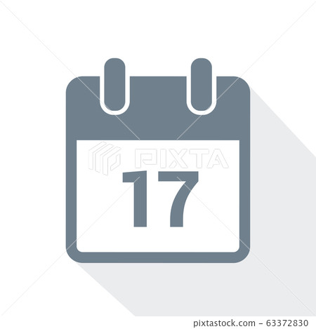 simple calendar icon 17 on white background - Stock Illustration ...