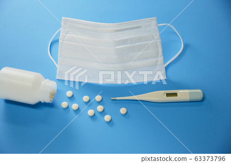 Mask medicine infectious disease blue 63373796