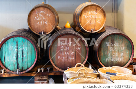 Wine on tap in Catalan store Wine on tap in Catalan store 63374333