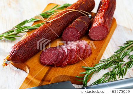 Russian smoked sausage Russian smoked sausage 63375099
