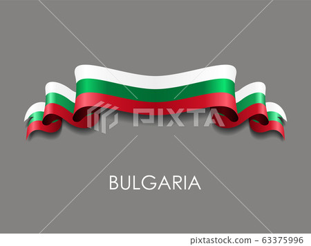 Bulgarian flag wavy ribbon background. Vector illustration. Bulgarian flag wavy ribbon background. Vector illustration. 63375996