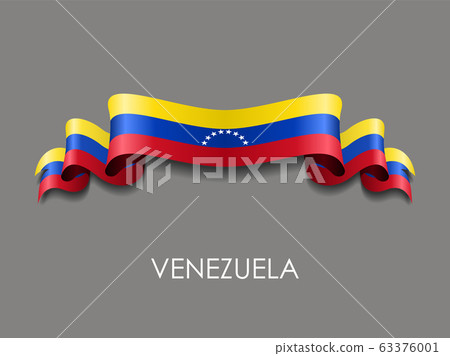Venezuelan flag wavy ribbon background. Vector illustration. Venezuelan flag wavy ribbon background. Vector illustration. 63376001