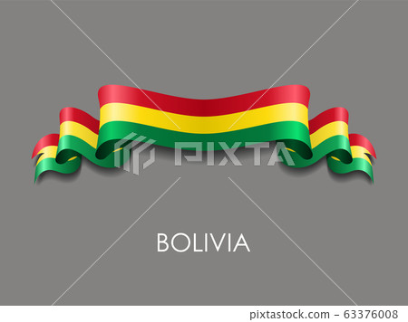 Bolivian flag wavy ribbon background. Vector illustration. Bolivian flag wavy ribbon background. Vector illustration. 63376008
