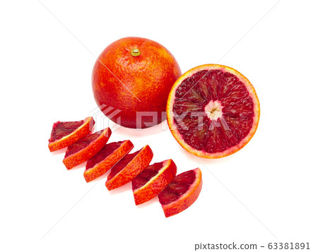 Red blood orange isolated on white background Red blood orange isolated on white background 63381891