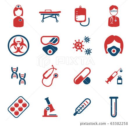 Coronavirus COVID-19 icon set Coronavirus COVID-19 icon set 63382258
