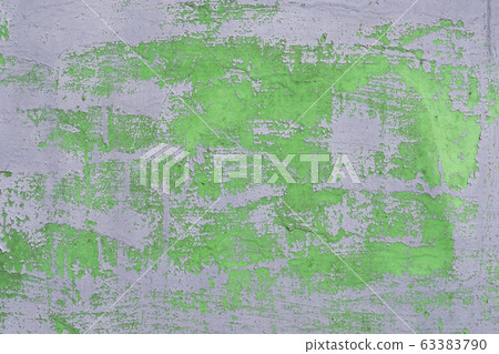 Old green cracket painted wall with grey colors 63383790