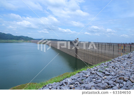 View of Nakhon Nayok dam is beautiful landscape View of Nakhon Nayok dam is beautiful landscape 63384650