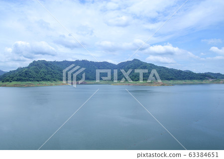 View of Nakhon Nayok dam is beautiful landscape View of Nakhon Nayok dam is beautiful landscape 63384651