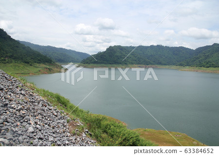 View of Nakhon Nayok dam is beautiful landscape View of Nakhon Nayok dam is beautiful landscape 63384652
